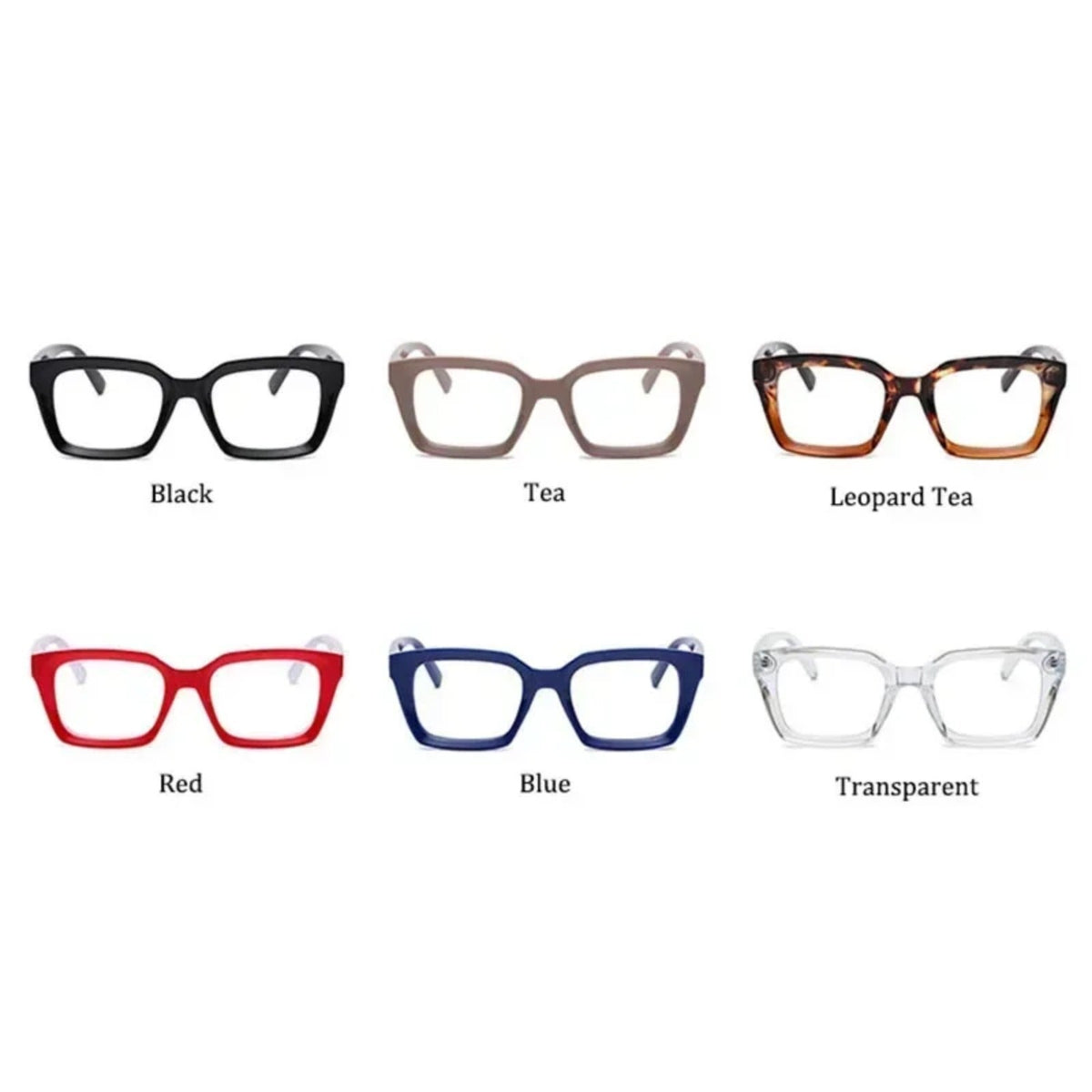 
Gafas de lectura cuadradas de titanio y plástico con filtro de luz azul