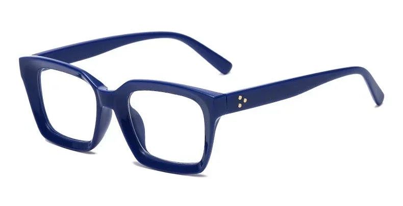 
Gafas de lectura cuadradas de titanio y plástico con filtro de luz azul - Azul