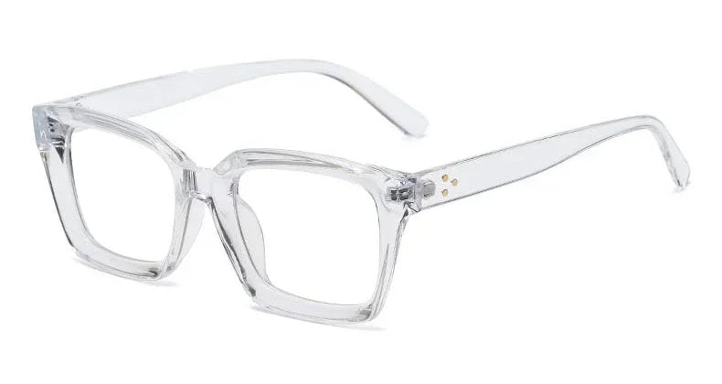 
Gafas de lectura cuadradas de titanio y plástico con filtro de luz azul
