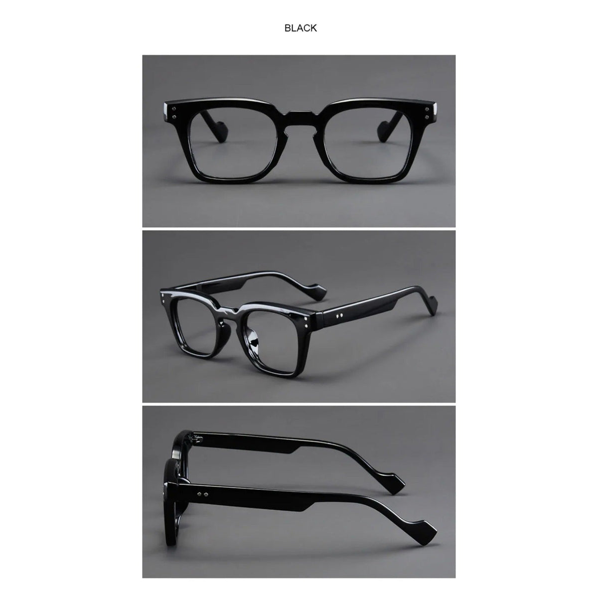
Gafas cuadradas negras de plástico - Imagen 3