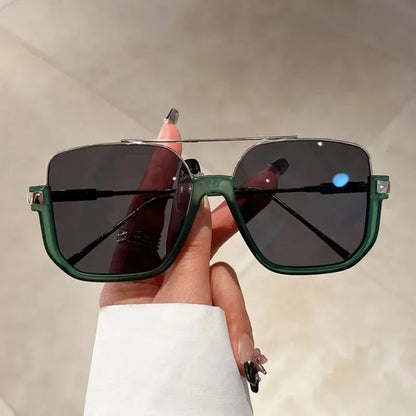 
Gafas de sol cuadradas oversize con montura de aleación y protección UV400 - Imagen 3