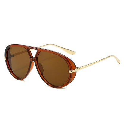 
Gafas de sol de aleación con doble puente extragrande y lentes degradadas con protección UV400 - Imagen 4