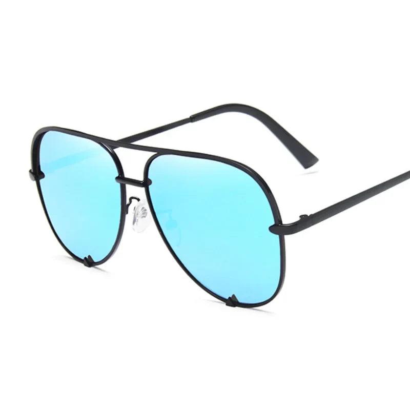 
Gafas de sol tipo aviador con montura de aleación y lentes degradadas de espejo