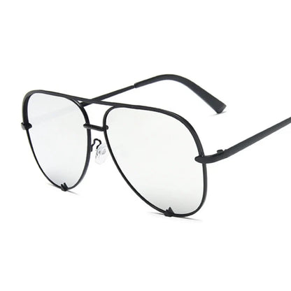 
Gafas de sol tipo aviador con montura de aleación y lentes degradadas de espejo - Imagen 6