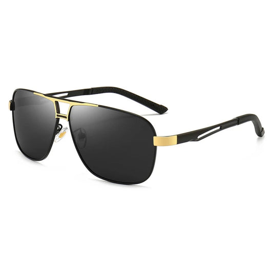 Gafas de sol cuadradas de aleación con protección UV400 polarizadas