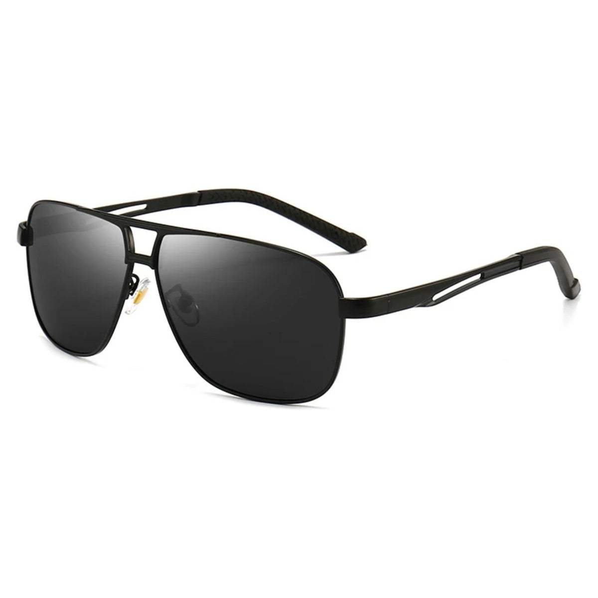 
Gafas de sol cuadradas de aleación con protección UV400 polarizadas - Negro