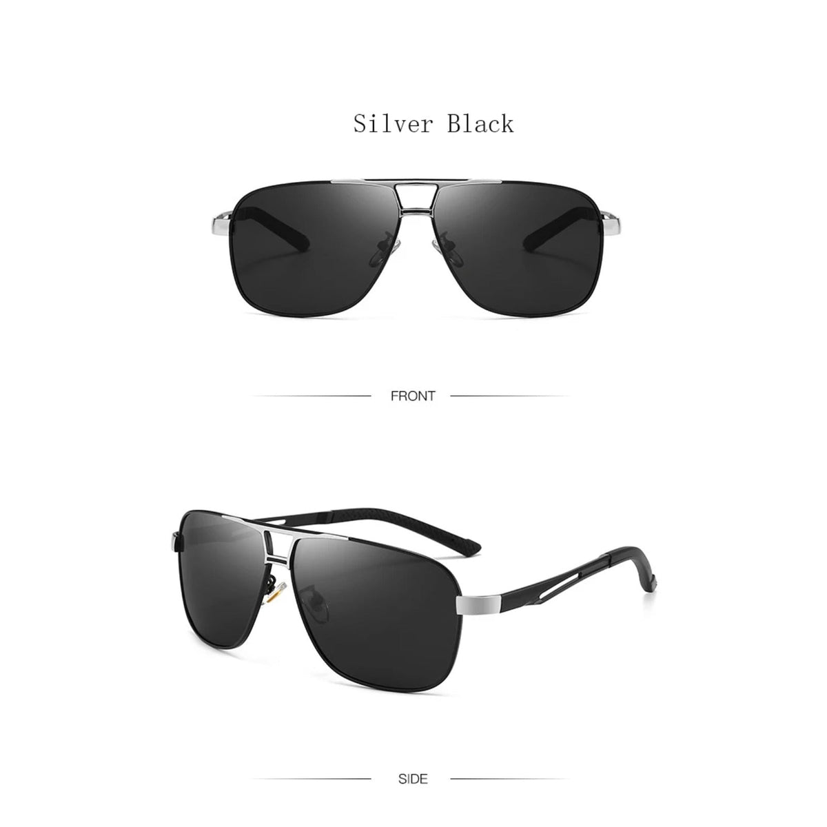 
Gafas de sol cuadradas de aleación con protección UV400 polarizadas - Imagen 7