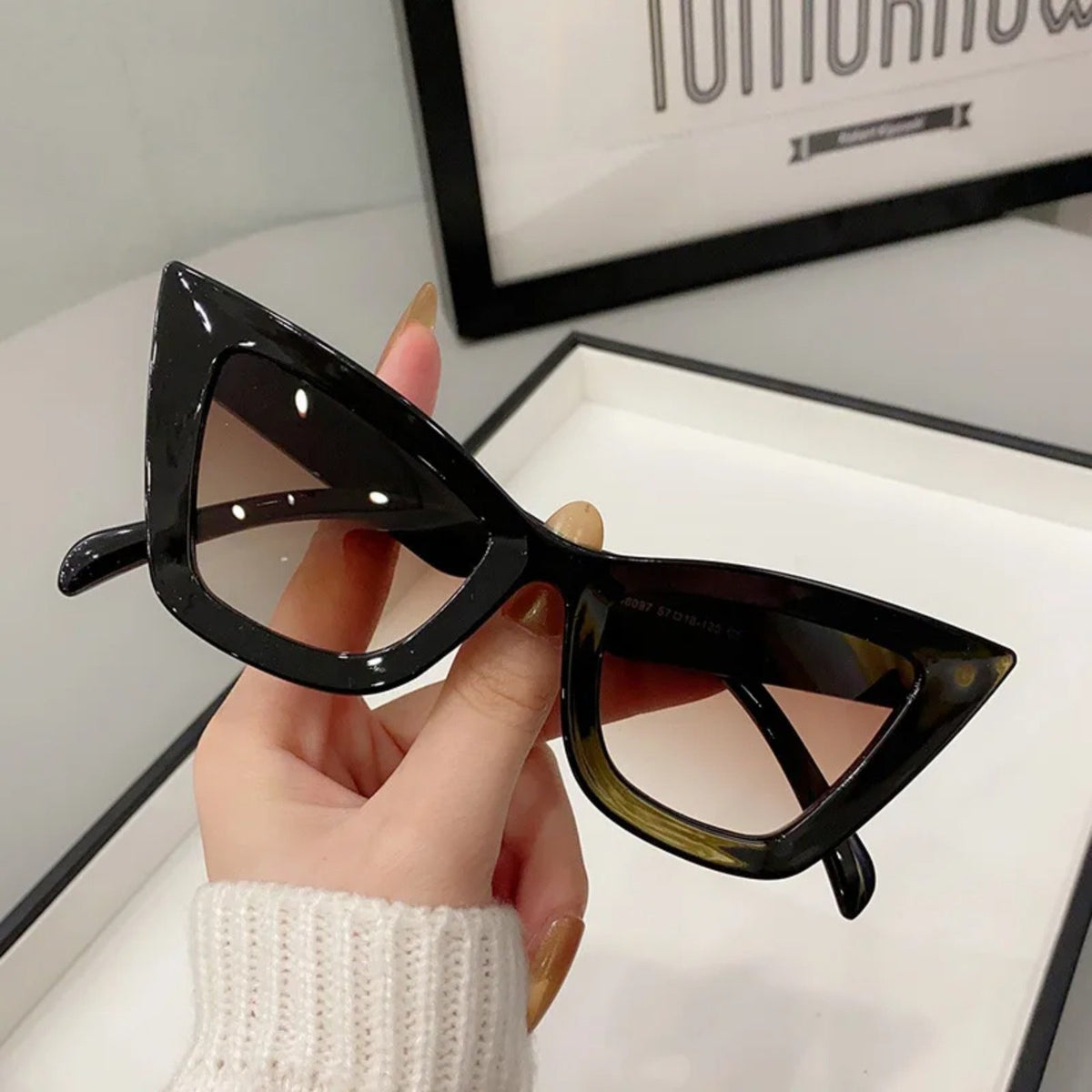 
Gafas de sol de plástico tipo ojo de gato extragrandes