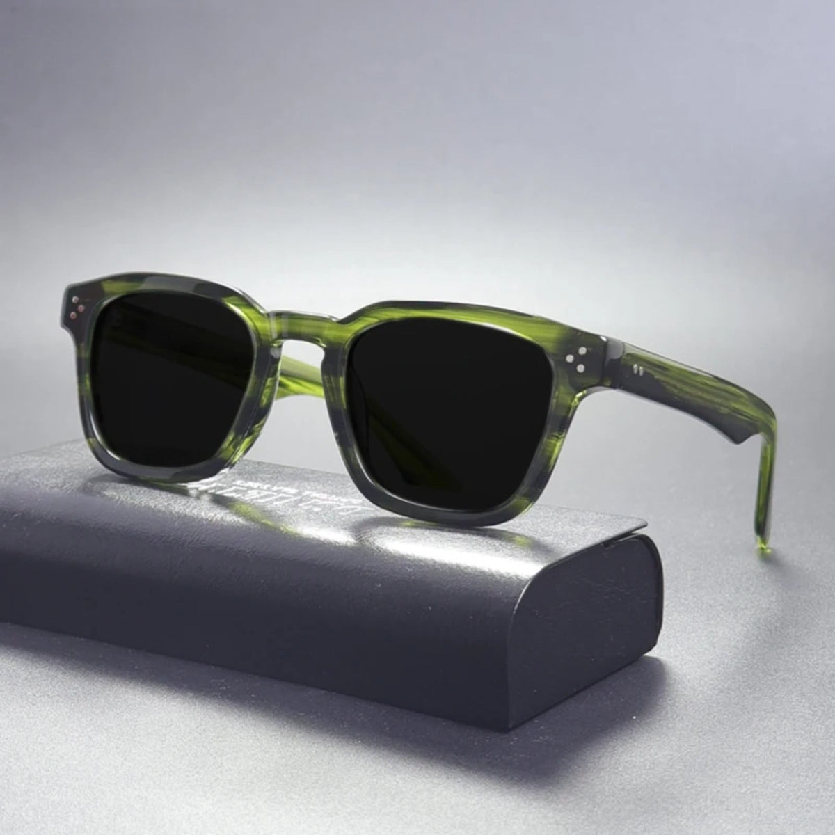 
Gafas de sol de acetato, cristal verde, polarizadas, UV400