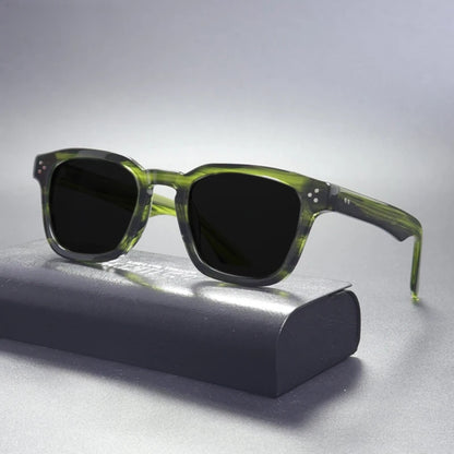 
Gafas de sol de acetato, cristal verde, polarizadas, UV400 - Imagen 3