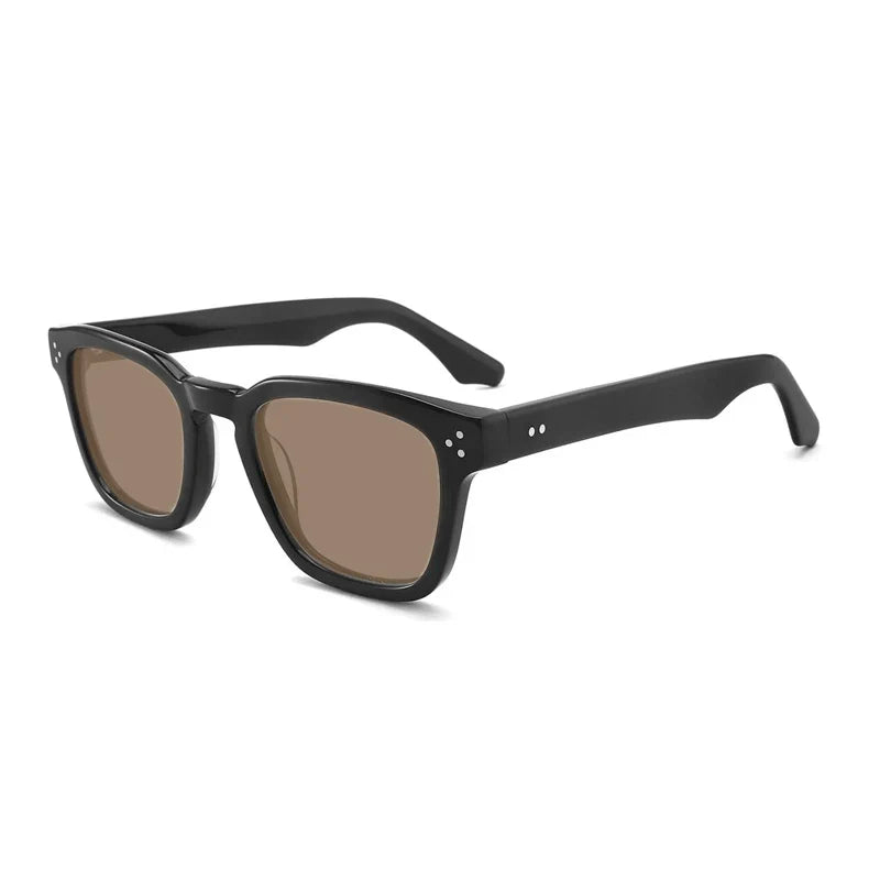 
Gafas de sol de acetato, cristal verde, polarizadas, UV400 - Negro