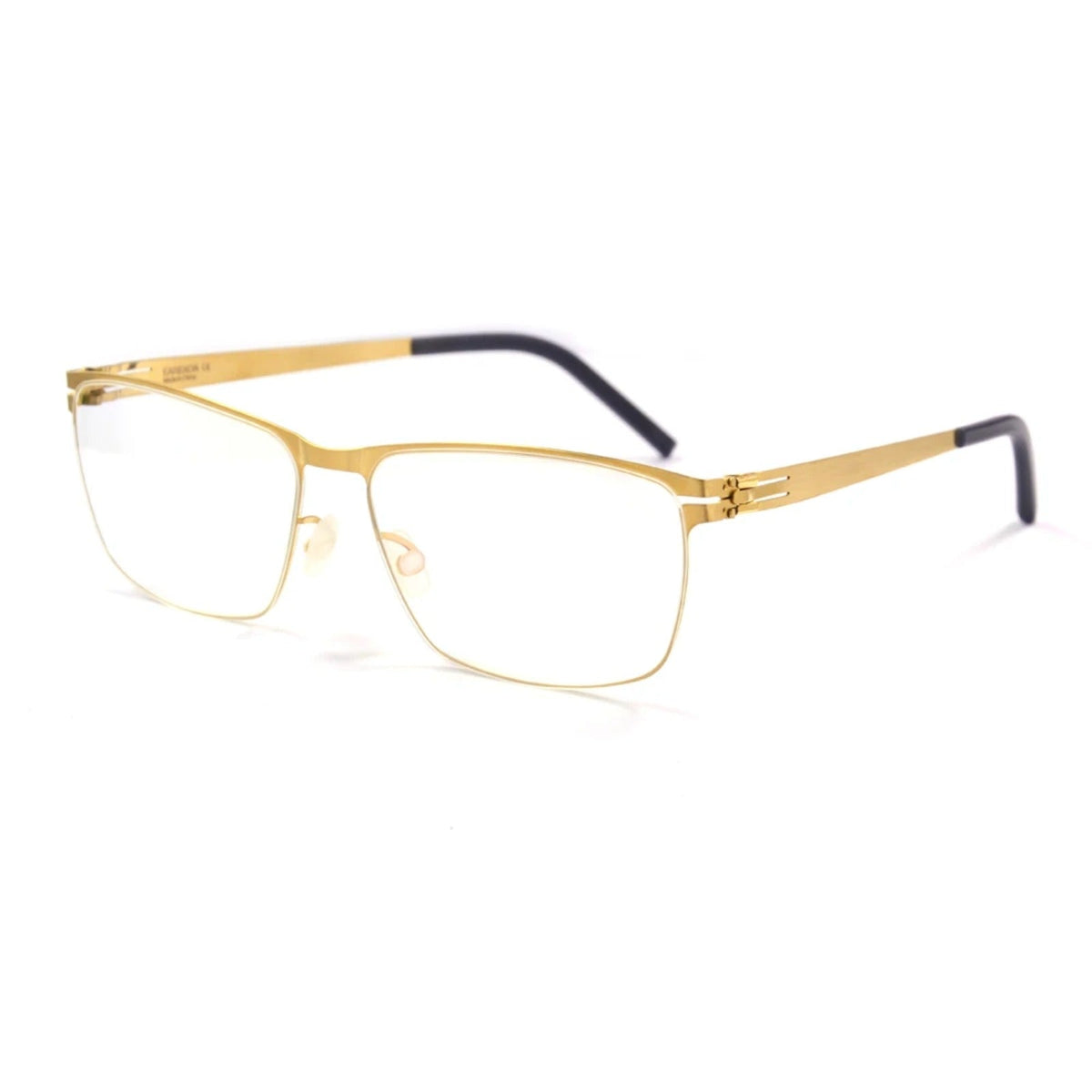 
Gafas cuadradas de acero inoxidable sin tornillos - Oro