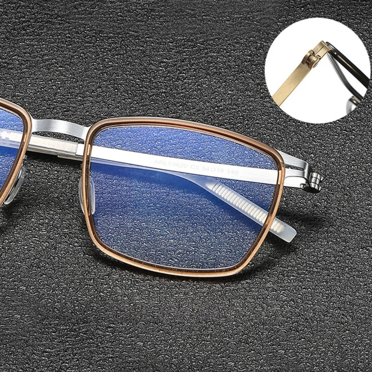 
Gafas cuadradas de acetato sin tornillos - Imagen 3