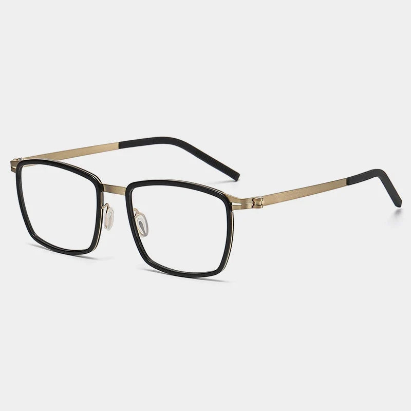 
Gafas cuadradas de acetato sin tornillos - Oro