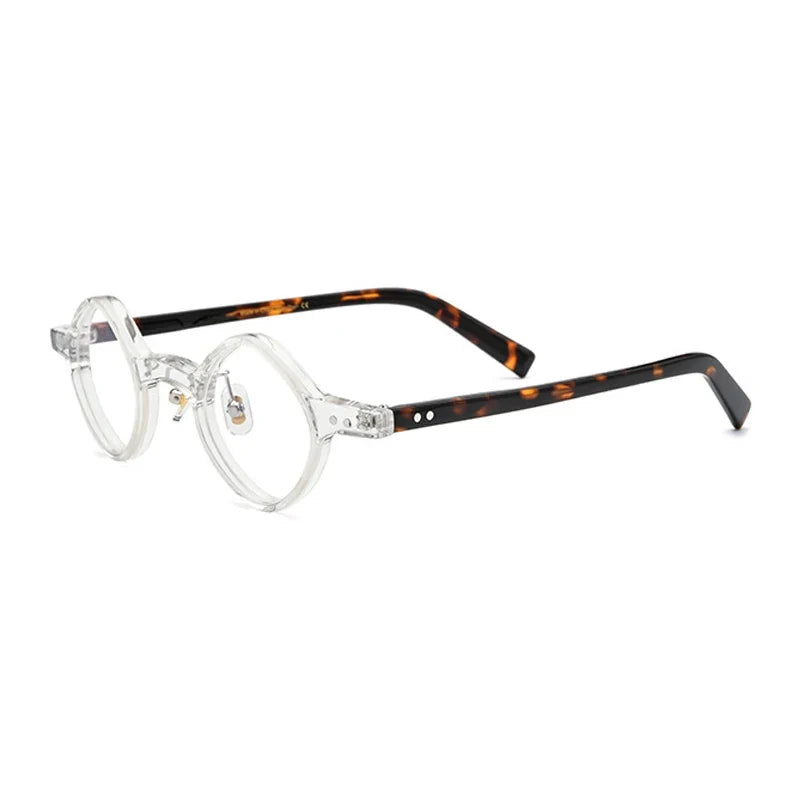 
Montura redonda de acetato con diseño patchwork - Transparente