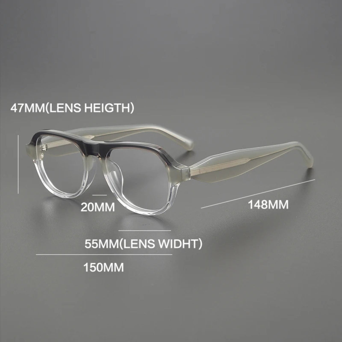 
Gafas cuadradas gruesas de acetato - Imagen 6