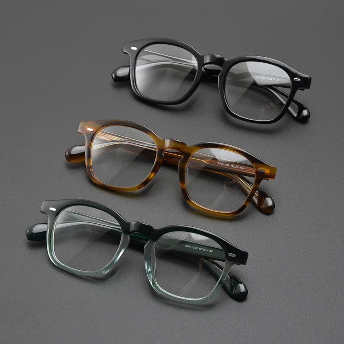
Gafas cuadradas de acetato color ámbar