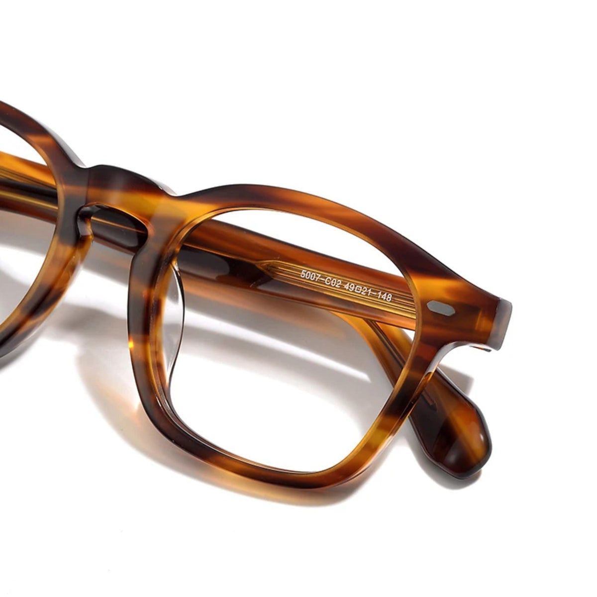 
Gafas cuadradas de acetato color ámbar - Imagen 3