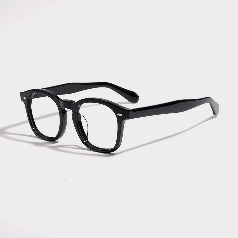 
Gafas cuadradas de acetato color ámbar - Negro