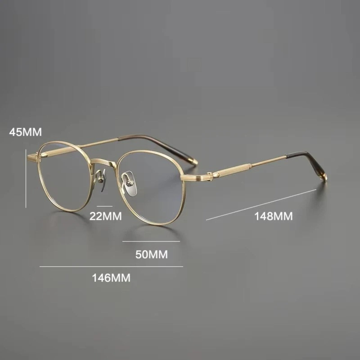
Gafas redondas minimalistas de titanio