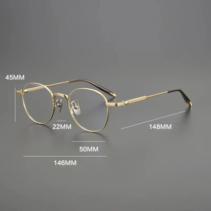 
Gafas redondas minimalistas de titanio - Imagen 4