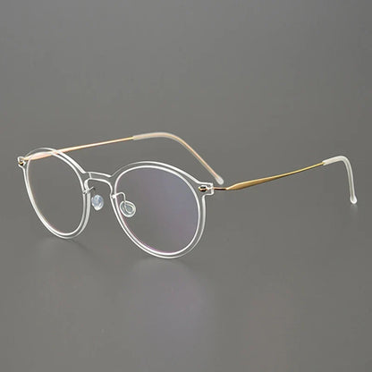
Gafas redondas transparentes de titanio - Imagen 2
