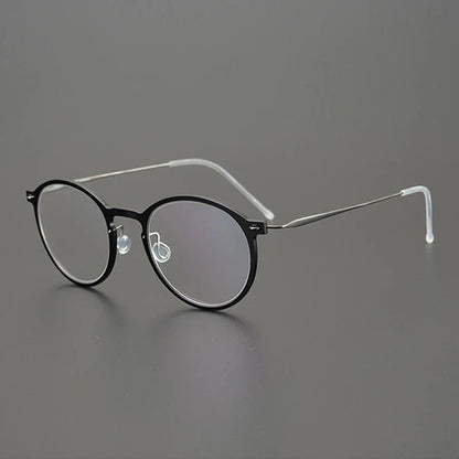 
Gafas redondas transparentes de titanio - Imagen 4