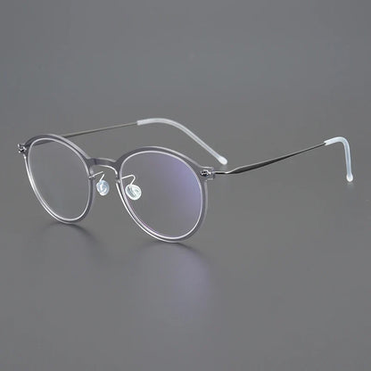 
Gafas redondas transparentes de titanio - Imagen 3
