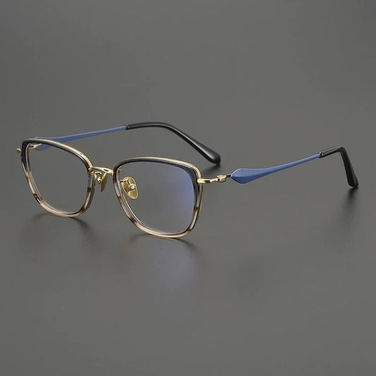 Gafas de titanio estilo ojo de gato