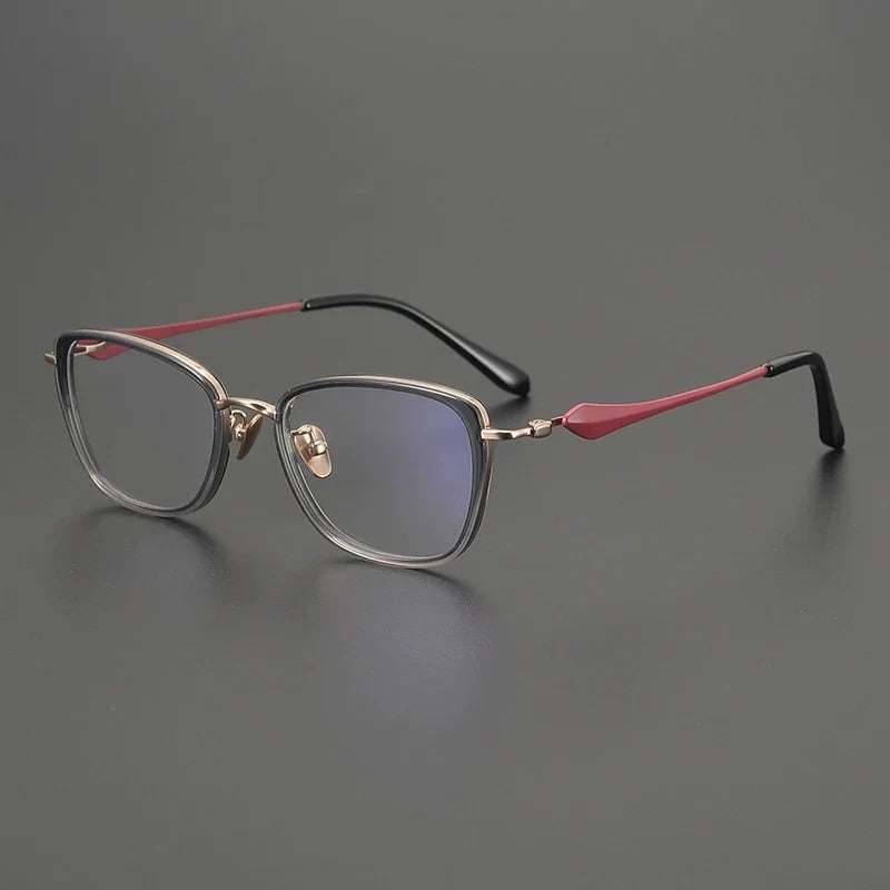 
Gafas de titanio estilo ojo de gato - Rojo
