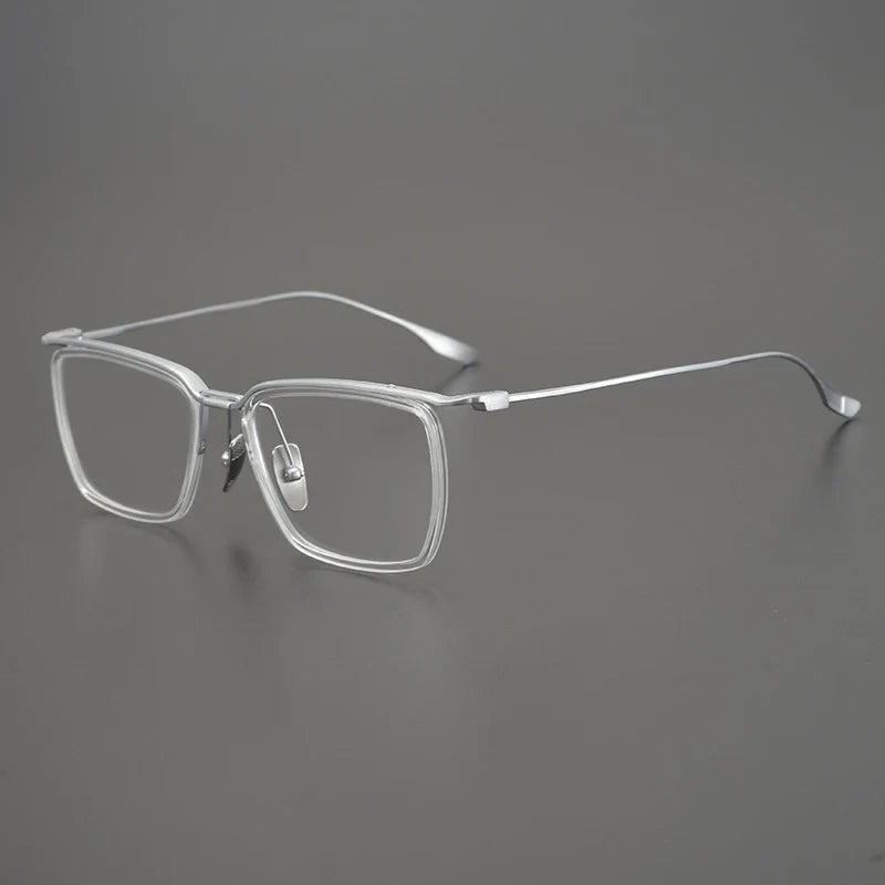 
Gafas cuadradas de titanio - plata