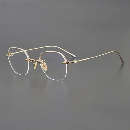 
Gafas geométricas de titanio sin montura - Imagen 2