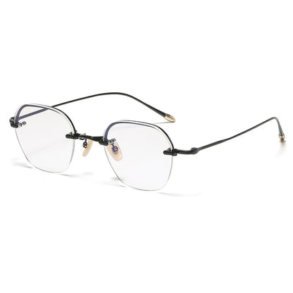 
Gafas geométricas de titanio sin montura - Imagen 6