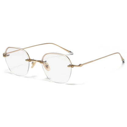 
Gafas geométricas de titanio sin montura - Imagen 7
