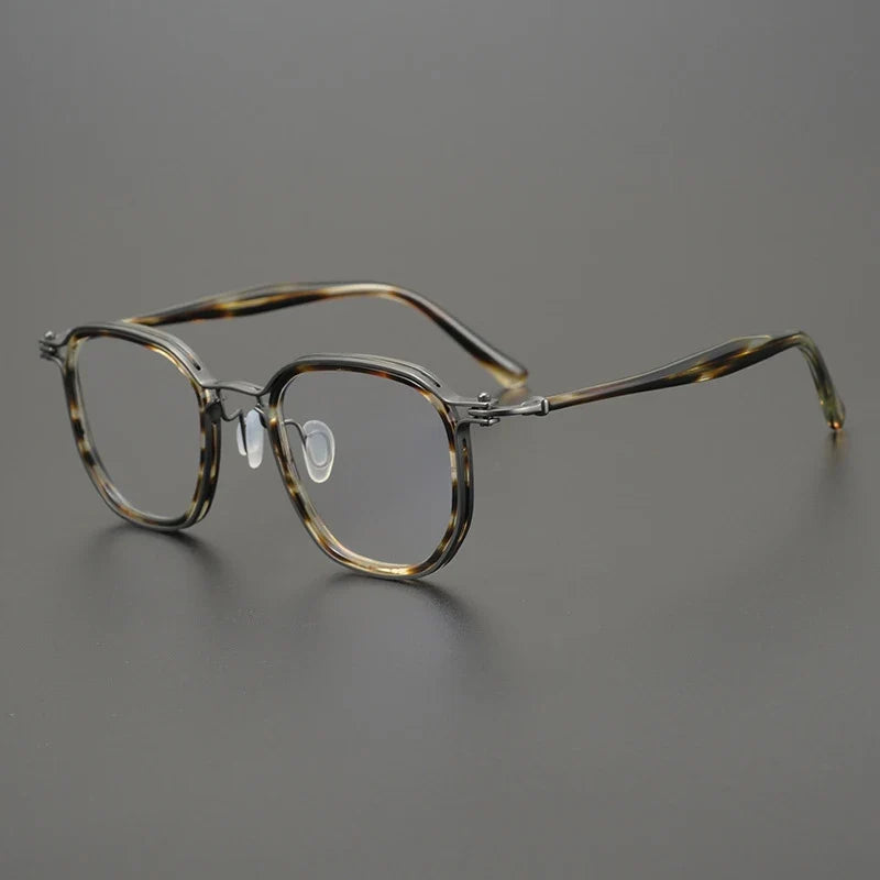 
Gafas cuadradas de acetato y titanio estilo patchwork - Carey