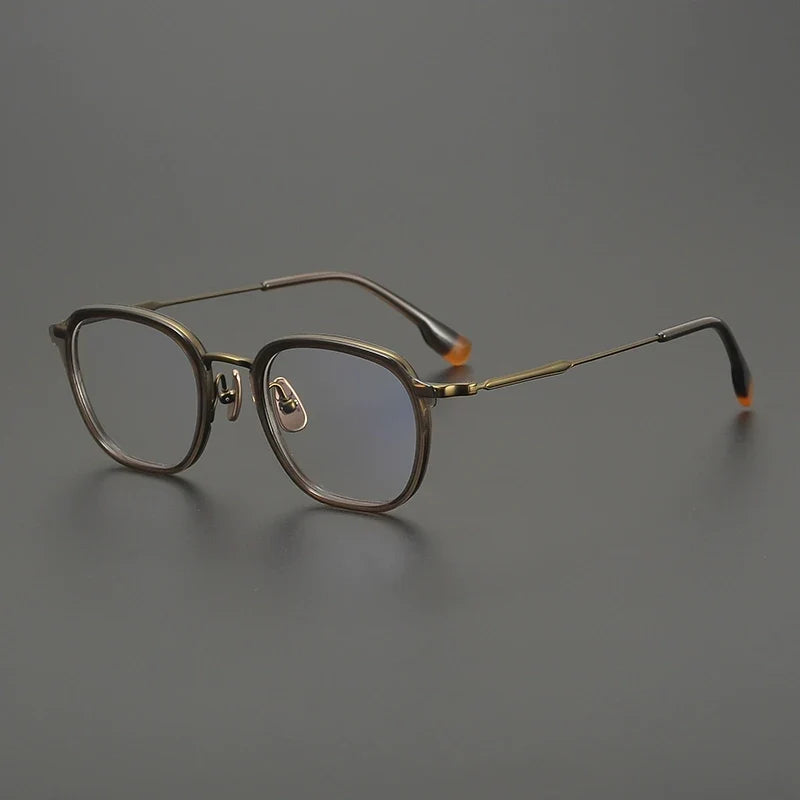 
Gafas redondas de titanio carey - Marrón café oscuro