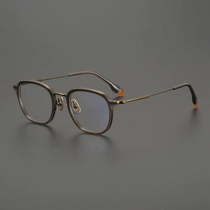 
Gafas redondas de titanio carey