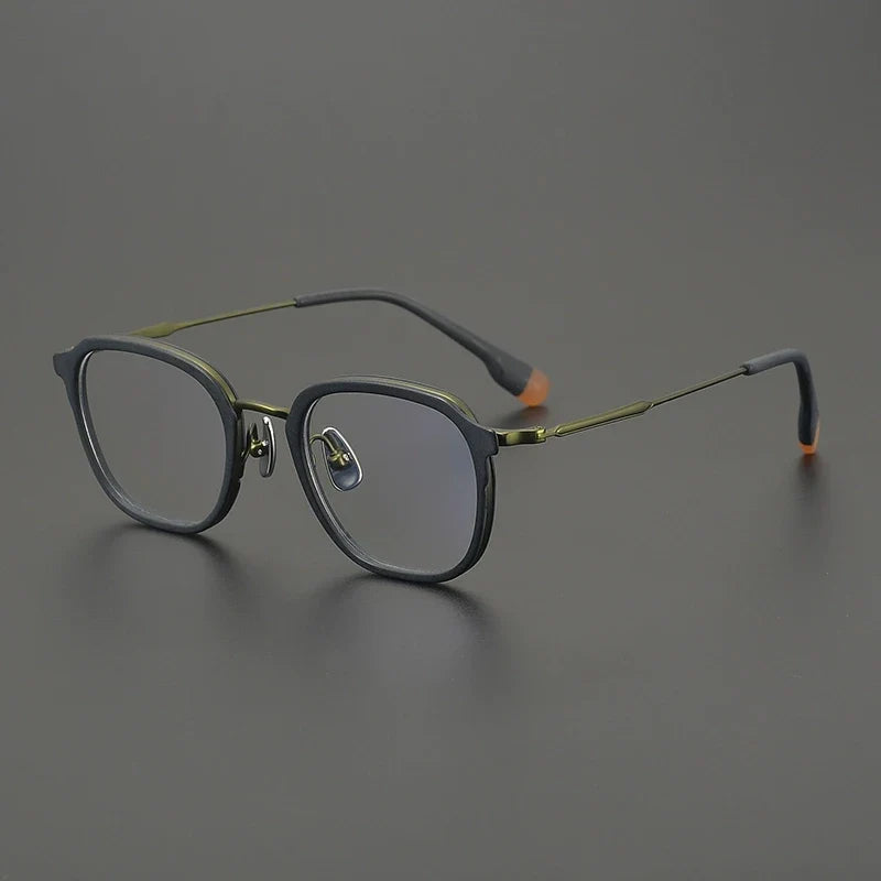 
Gafas redondas de titanio carey - Verde