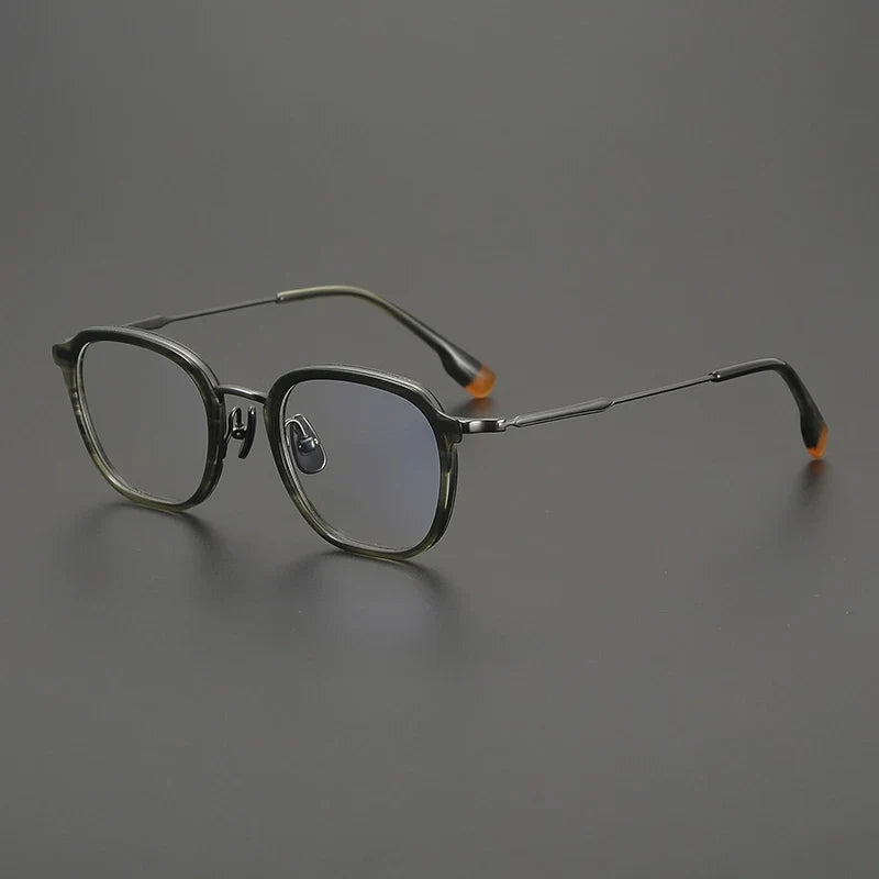 
Gafas redondas de titanio carey
