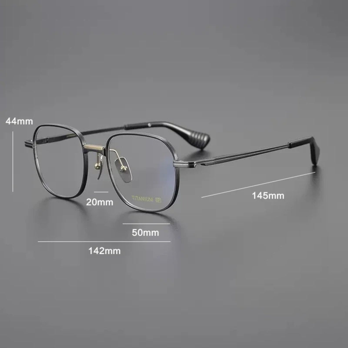 
Gafas geométricas cuadradas de titanio - Imagen 5