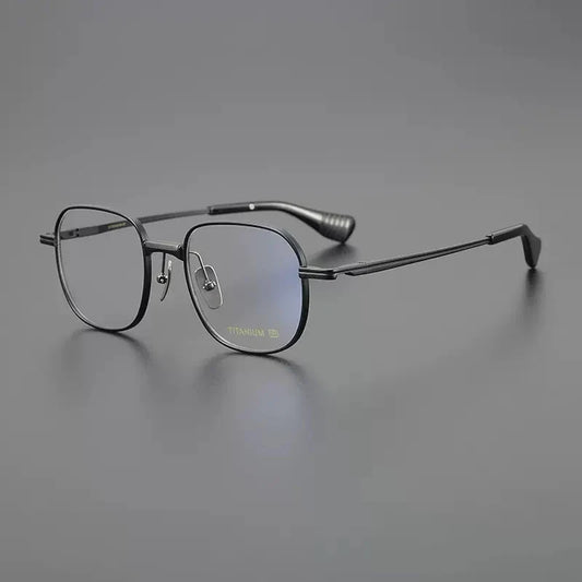 Gafas geométricas cuadradas de titanio