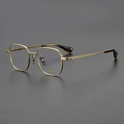 
Gafas geométricas cuadradas de titanio - Imagen 3