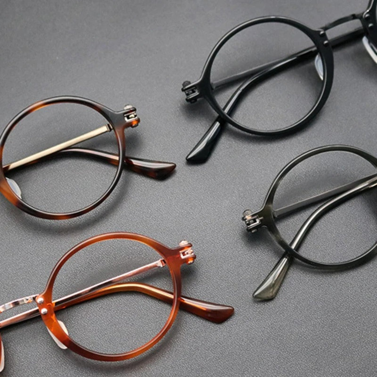 
Gafas redondas de acetato y titanio