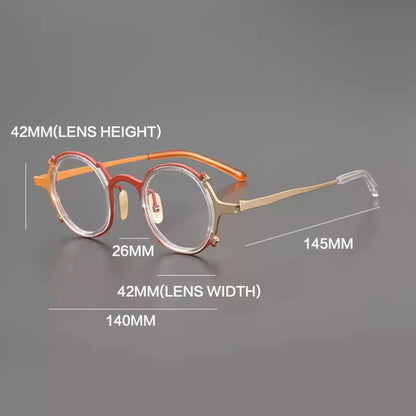 
Gafas redondas retro de titanio - Imagen 6