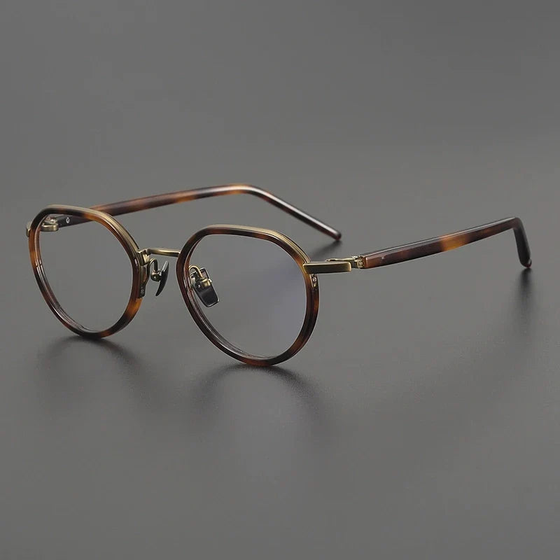 
Gafas Panto de acetato y titanio - Carey