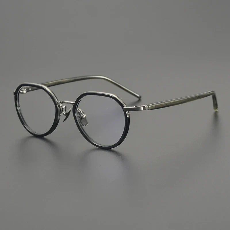 
Gafas Panto de acetato y titanio - Verde oliva