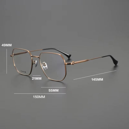 
Gafas geométricas de titanio de gran tamaño - Imagen 6