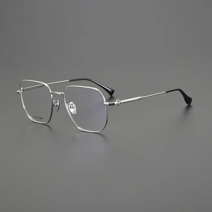 
Gafas geométricas de titanio de gran tamaño - Imagen 2
