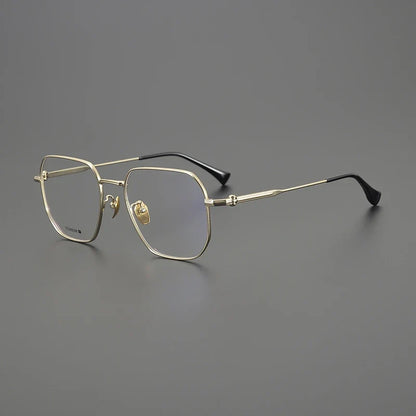 
Gafas geométricas de titanio de gran tamaño - Imagen 3