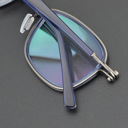 
Gafas cuadradas azules de aleación - Imagen 6